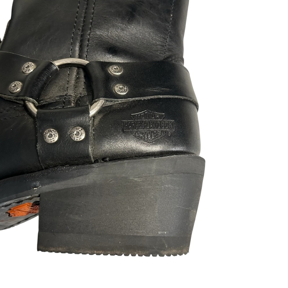 Harley-Davidson Black Leather Combat Boots - Picture 11 of 15